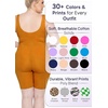 image:imageSTRETCH IS COMFORT Womens Plus Size Tank Unitard Athletic Rompers For WomenMustard Yellow