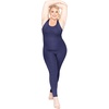 image:imageSTRETCH IS COMFORT Womens Plus Size Tank Unitard Athletic Rompers For WomenNavy Blue