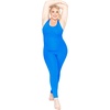 image:imageSTRETCH IS COMFORT Womens Plus Size Tank Unitard Athletic Rompers For WomenOcean Blue