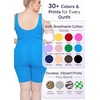 image:imageSTRETCH IS COMFORT Womens Plus Size Tank Unitard Athletic Rompers For WomenOcean Blue