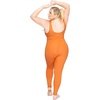 image:imageSTRETCH IS COMFORT Womens Plus Size Tank Unitard Athletic Rompers For WomenOrange