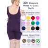 image:imageSTRETCH IS COMFORT Womens Plus Size Tank Unitard Athletic Rompers For WomenPurple
