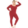 image:imageSTRETCH IS COMFORT Womens Plus Size Tank Unitard Athletic Rompers For WomenRed