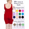 image:imageSTRETCH IS COMFORT Womens Plus Size Tank Unitard Athletic Rompers For WomenRed