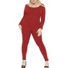 image:imageSTRETCH IS COMFORT Womens Plus Size Tank Unitard Athletic Rompers For WomenRed