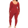 image:imageSTRETCH IS COMFORT Womens Plus Size Tank Unitard Athletic Rompers For WomenRed