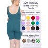 image:imageSTRETCH IS COMFORT Womens Plus Size Tank Unitard Athletic Rompers For WomenTeal