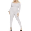 image:imageSTRETCH IS COMFORT Womens Plus Size Tank Unitard Athletic Rompers For WomenWhite
