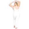 image:imageSTRETCH IS COMFORT Womens Plus Size Tank Unitard Athletic Rompers For WomenWhite