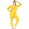 image:imageSTRETCH IS COMFORT Womens Plus Size Tank Unitard Athletic Rompers For WomenYellow