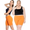 image:imageSTRETCH IS COMFORT Womens and Plus Oh So Soft Biker Shorts  Adult Small to 7XOrange