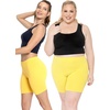 image:imageSTRETCH IS COMFORT Womens and Plus Oh So Soft Biker Shorts  Adult Small to 7XYellow