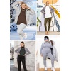 image:imageWomens Turtle Neck  Long Sleeve and Sleeveless Top  Plus Size XL7X  Tops Women White Turtleneck WomenNautical Black Stripes