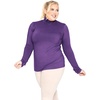 image:imageWomens Turtle Neck  Long Sleeve and Sleeveless Top  Plus Size XL7X  Tops Women White Turtleneck WomenPurple