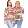 image:imageWomens Turtle Neck  Long Sleeve and Sleeveless Top  Plus Size XL7X  Tops Women White Turtleneck WomenRed Reindeer