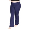 image:imageSTRETCH IS COMFORT Cotton Yoga Black Pants for Women Wide Leg Pants Comfy  4 way stretch adjustable high or low waist snug hip fit slight ankle opening lounge Women Pants Wide Leg Pants WomenNavy Blue