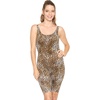 image:imageSTRETCH IS COMFORT Teamwear Womens Regular and Plus Size Cotton Tank UnitardBrown Cheetah