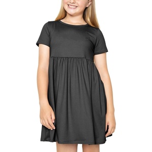 image:imageGirls Oh So Soft TShirt Dress  95 polyester 5 spandex crew neck pullon style soft stretch leggings layer school play travel washableBlack
