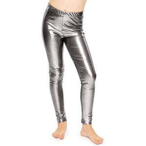image:imageSTRETCH IS COMFORT Girls Metallic Leggings  Sparkly Dance Pants  Shiny Stretch Tights  Gold Leggings Girls Pink NeonChrome