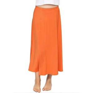 image:imageSTRETCH IS COMFORT Girls Skirts Flowy A Line Knee Length and Ankle Length  Elastic Waist Kids School Skirt Girls Maxi Skirt Black Skirt For Girls Faldas Para Nias Girls Long Skirt Long skirtsOrange
