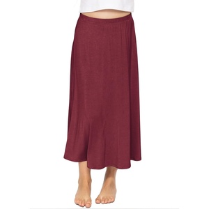 image:imageSTRETCH IS COMFORT Girls Skirts Flowy A Line Knee Length and Ankle Length  Elastic Waist Kids School Skirt Girls Maxi Skirt Black Skirt For Girls Faldas Para Nias Girls Long Skirt Long skirtsBurgundy
