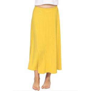 image:imageSTRETCH IS COMFORT Girls Skirts Flowy A Line Knee Length and Ankle Length  Elastic Waist Kids School Skirt Girls Maxi Skirt Black Skirt For Girls Faldas Para Nias Girls Long Skirt Long skirtsYellow