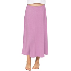 image:imageSTRETCH IS COMFORT Girls Skirts Flowy A Line Knee Length and Ankle Length  Elastic Waist Kids School Skirt Girls Maxi Skirt Black Skirt For Girls Faldas Para Nias Girls Long Skirt Long skirtsLilac