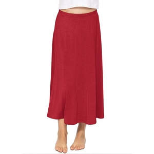 image:imageSTRETCH IS COMFORT Girls Skirts Flowy A Line Knee Length and Ankle Length  Elastic Waist Kids School Skirt Girls Maxi Skirt Black Skirt For Girls Faldas Para Nias Girls Long Skirt Long skirtsRed