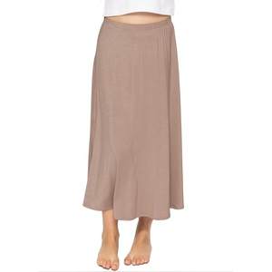 image:imageSTRETCH IS COMFORT Girls Skirts Flowy A Line Knee Length and Ankle Length  Elastic Waist Kids School Skirt Girls Maxi Skirt Black Skirt For Girls Faldas Para Nias Girls Long Skirt Long skirtsMocha