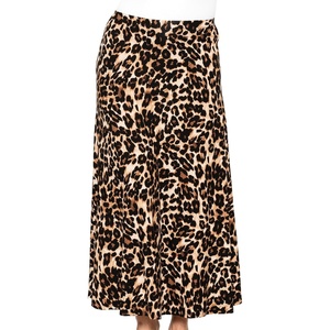 image:imageSTRETCH IS COMFORT Skirts for Women Midi Length  Skirts for Women Knee Length  Ankle Length  Work School Church WearBrown Leopard
