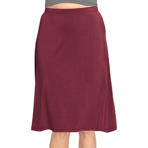 image:imageSTRETCH IS COMFORT Skirts for Women Midi Length  Skirts for Women Knee Length  Ankle Length  Work School Church WearBurgundy