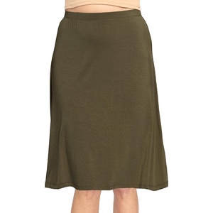 image:imageSTRETCH IS COMFORT Skirts for Women Midi Length  Skirts for Women Knee Length  Ankle Length  Work School Church WearOlive Green