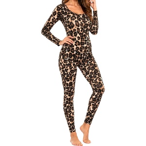 image:imageSTRETCH IS COMFORT Teamwear Womens Regular and Plus Size Cotton Tank UnitardBrown Leopard