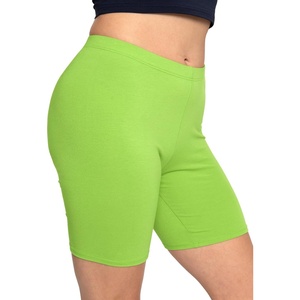 image:imageSTRETCH IS COMFORT Womens and Plus Oh So Soft Biker Shorts  Adult Small to 7XLime Green