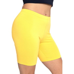 image:imageSTRETCH IS COMFORT Womens and Plus Oh So Soft Biker Shorts  Adult Small to 7XYellow
