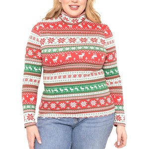 image:imageWomens Turtle Neck  Long Sleeve and Sleeveless Top  Plus Size XL7X  Tops Women White Turtleneck WomenRed Reindeer
